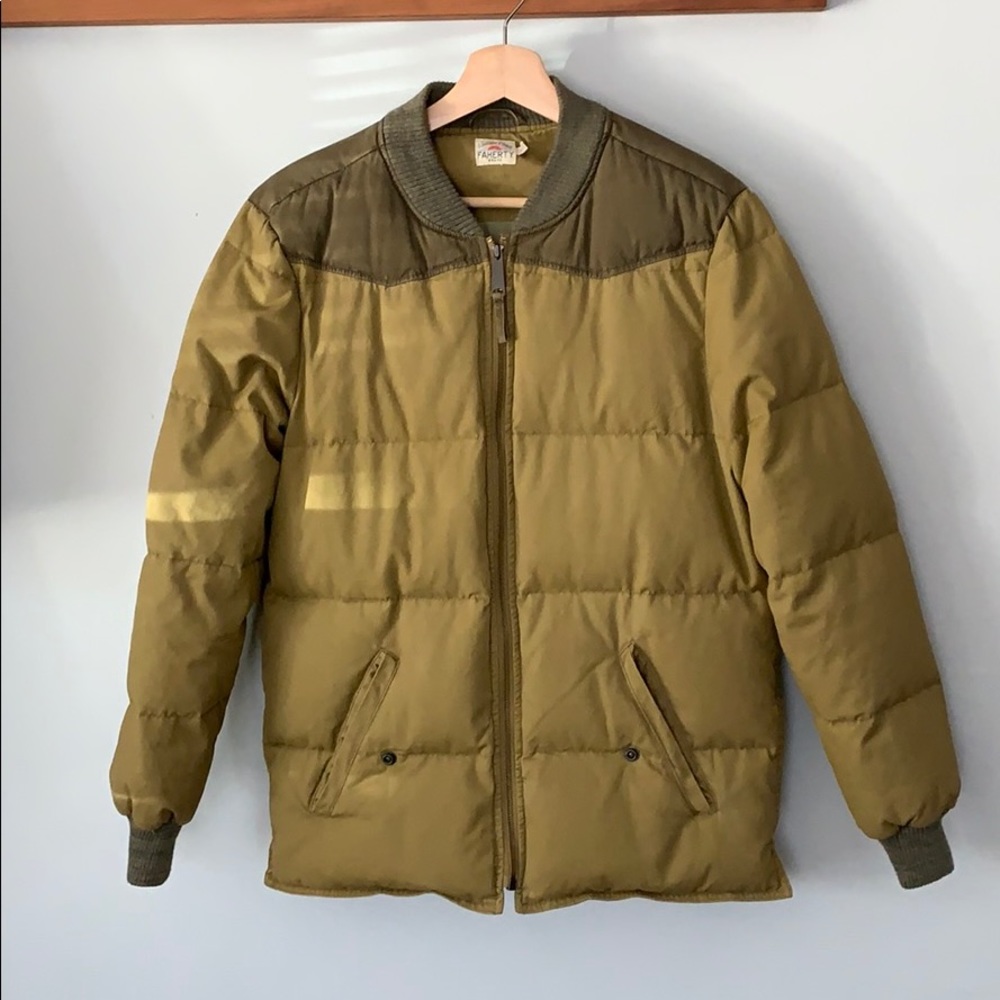 Quilted down jacket Olive green